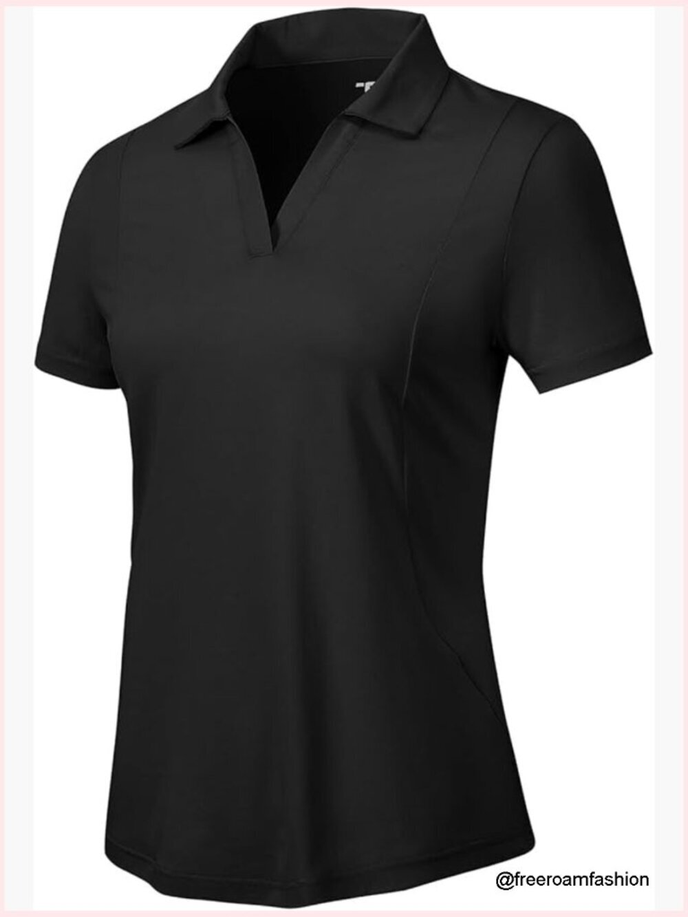 Short Sleeve V-Neck Polo Shirt for Golf, Tennis, Running
